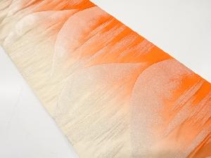 霞に遠山模様織り出し　全通袋帯